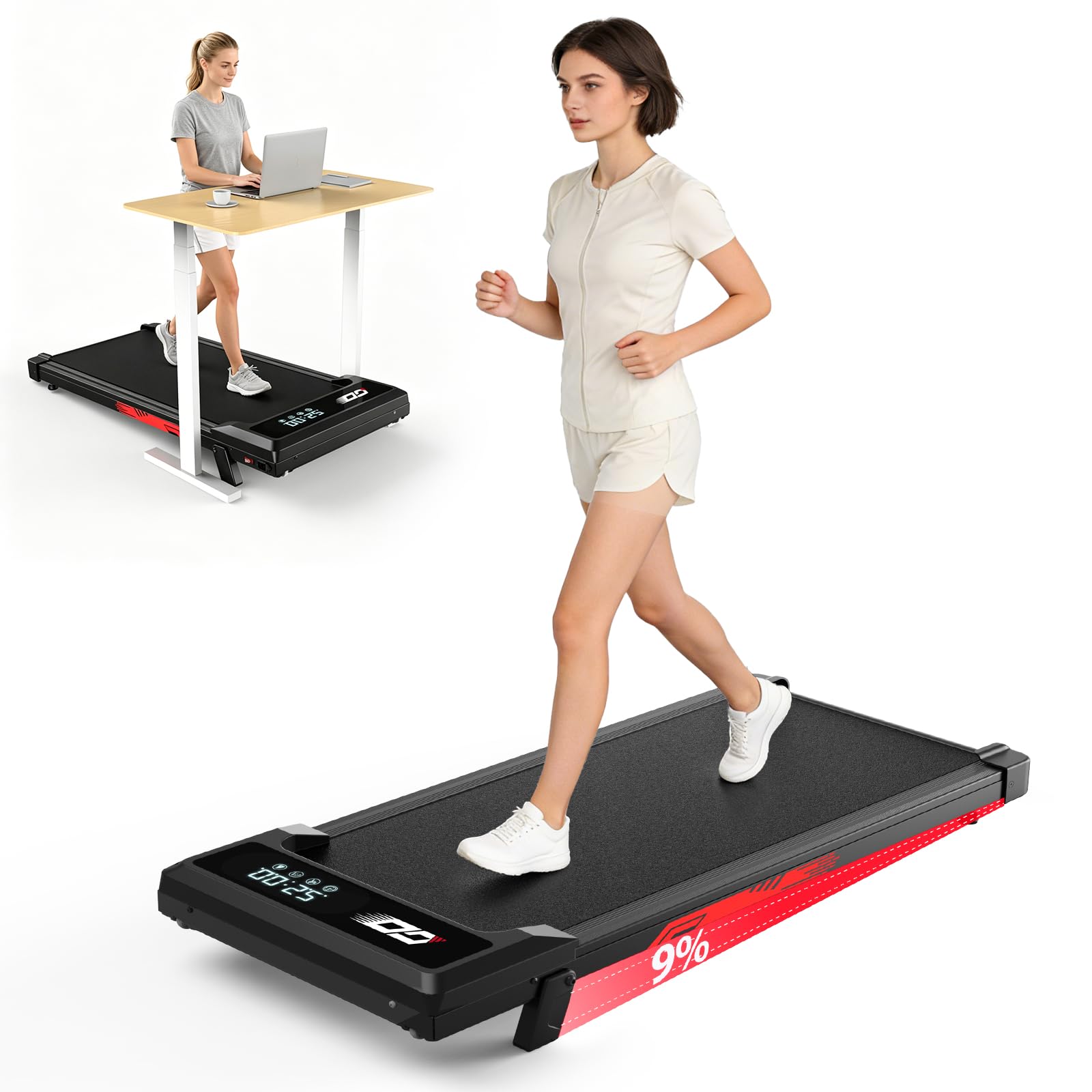 Laufband klappbar elektrisch mit 9 % Steigung