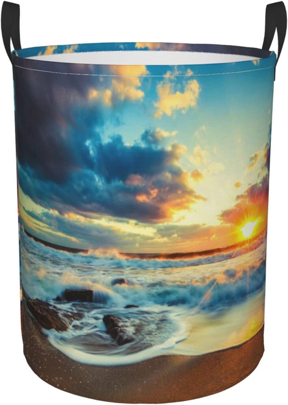 Sunset Laundry Basket Collapsible Storage Basket Household Storage for