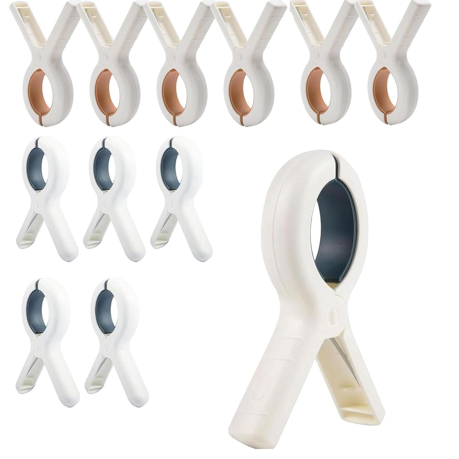 Noneoyno No 12Pcs Beach Towel Clips For Sun Loungers, Beach Towel Pegs, For Beach Towels Clothes Pin Quilt Drying Windproof Laundry Peg Hanging Beach Pool Chairs Sunlounger