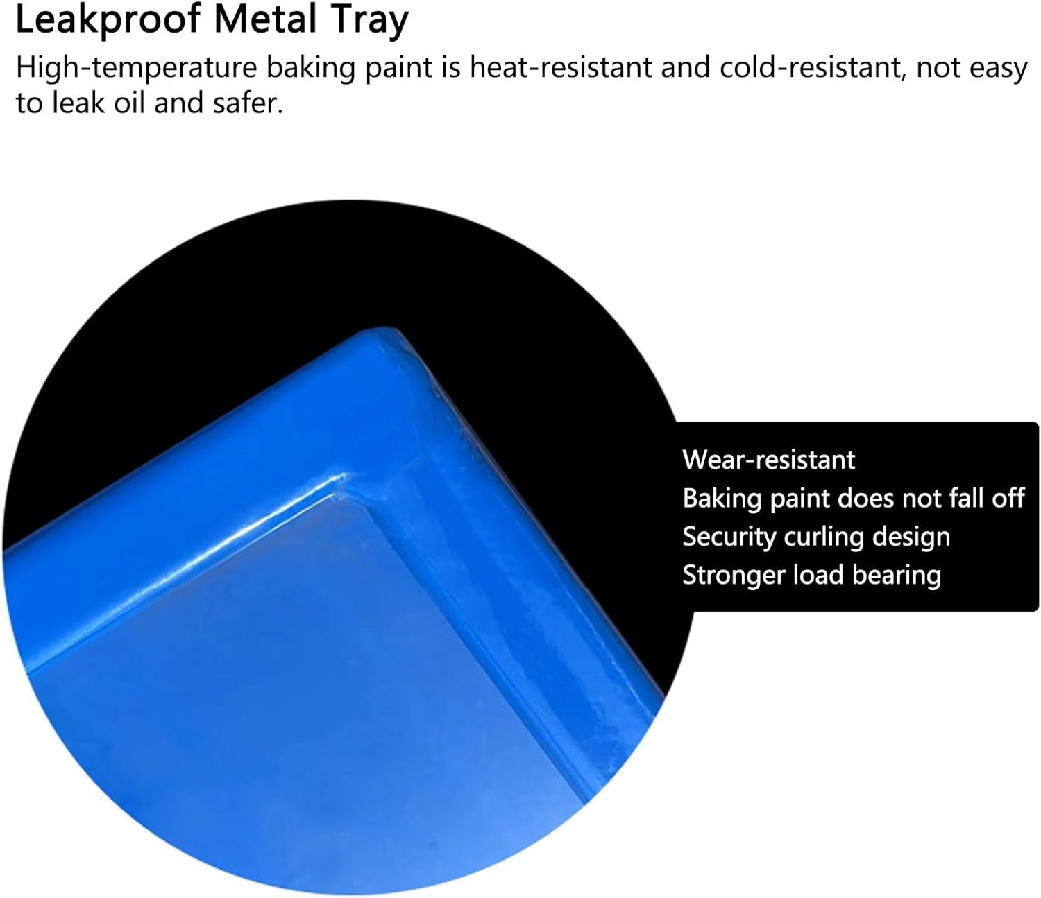 Industrial Spill Containment Tray - Leak-Proof Metal Bucket Pallet for Oil Drums, High Load Capacity/Blue-2 Pcs/25.6 * 25.6 * 11.4In(Blue 1 Pcs 25.6 * 25.6 * 11.4In)