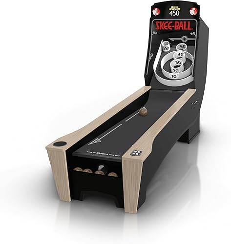 Skee-Ball Juego de máquina de mesa arcade para sala de recreación en el sótano del hogar, diversión clásica nostálgica premium y nostálgica de rollo