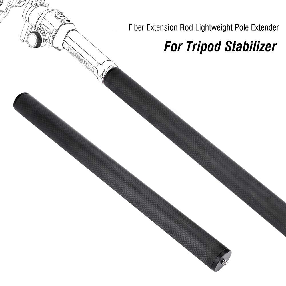 Lightweight Carbon Fiber Extension Rod for Tripod Stabilizer with Leak Proof Design, Rubber Padded Screw and Non-Slip Texture