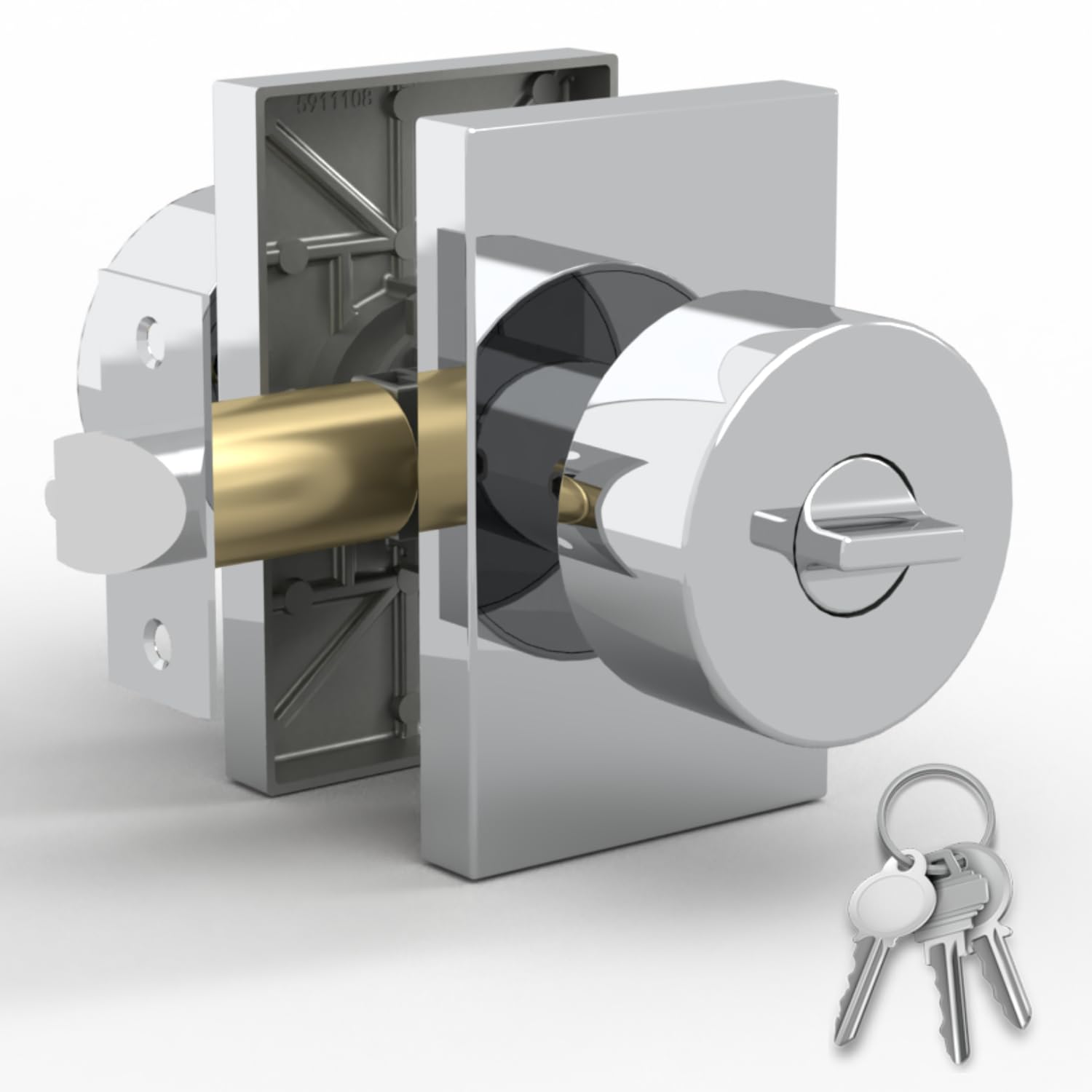 Mega Handles Laura Privacy Door Knob For Hallway, Closet And Bathroom Reversible Heavy Duty