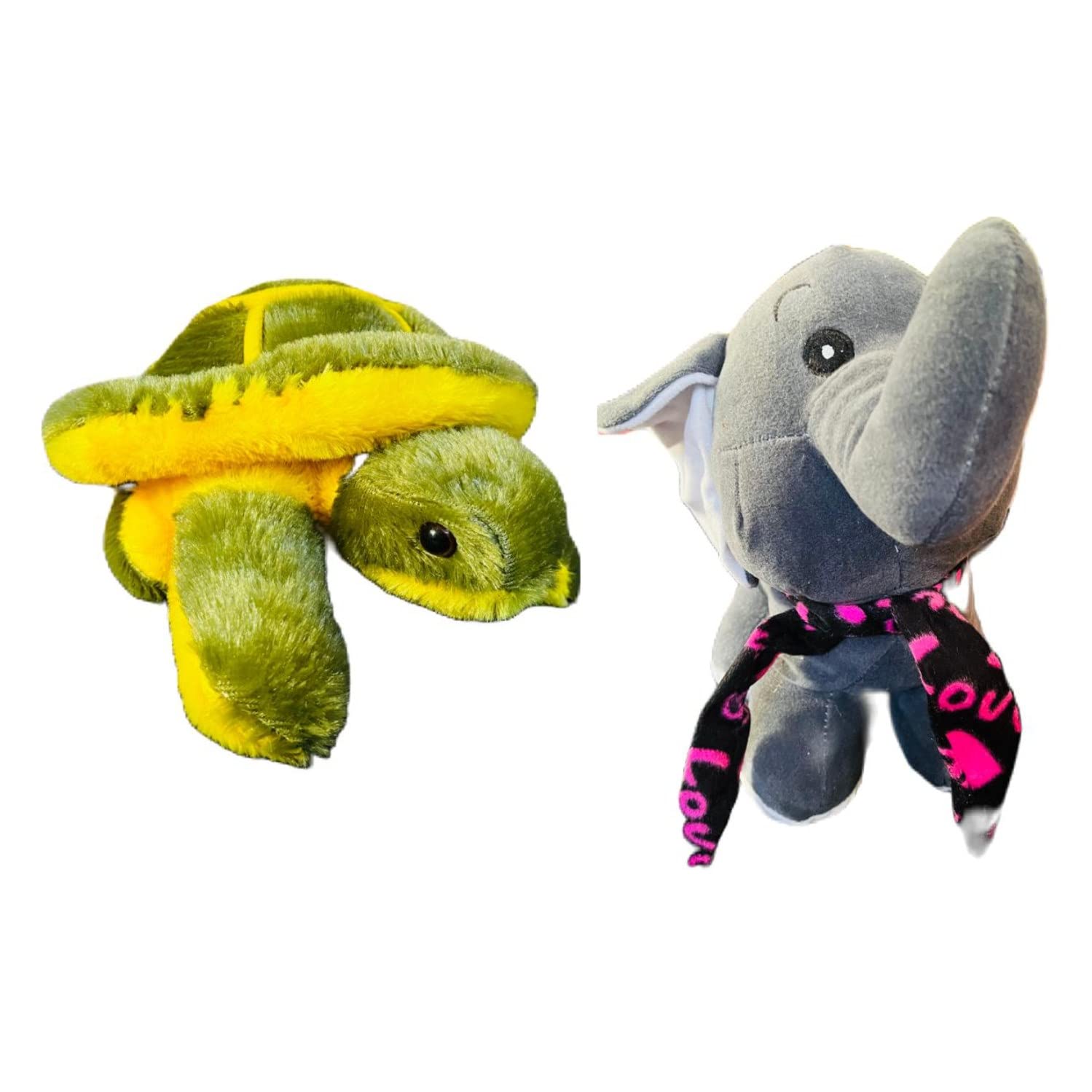Tortoise, Elephant Plushie Soft Toys for Kids | Plush Soft Toys for Baby Boys and Girls | Combo