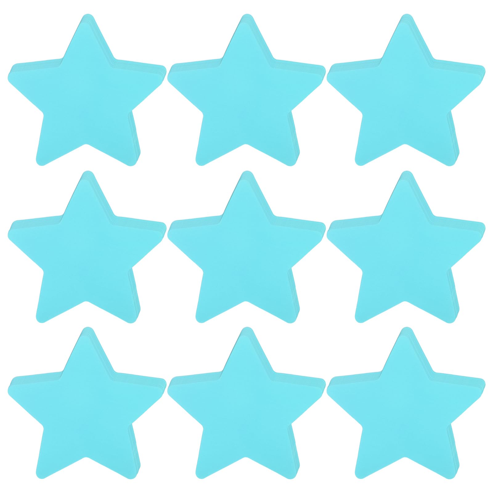 sourcing map 108Pcs Stars Cutouts, 3.5 x 4 Inch Paper Star Shaped Paper Cards for Bulletin Board Decorations, Wall Cut-outs Classroom DIY Craft, Light Blue