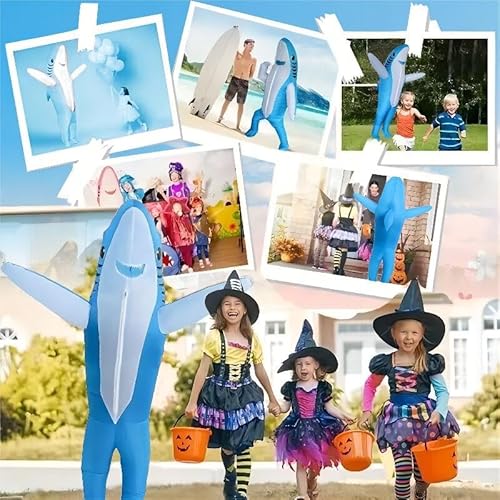 FXICH Costume Requin Gonflable pour Adulte Halloween Déguisement Drôle Fête