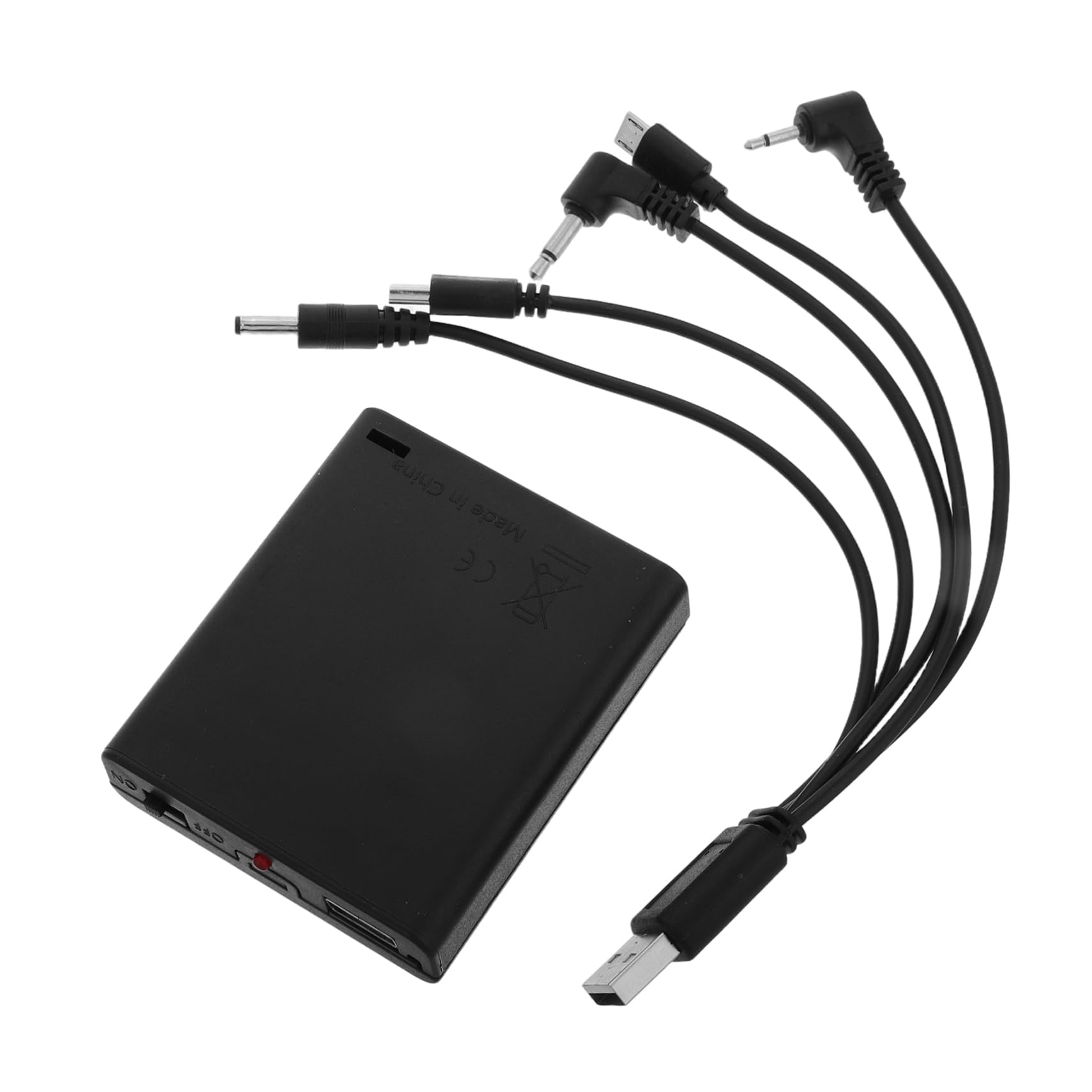 STOBAZA Black External Emergency Battery Pack for Safe Boxes and Door Locks Power Adapter with Multi Jack Supply Portable Backup Battery for Electronic Locks