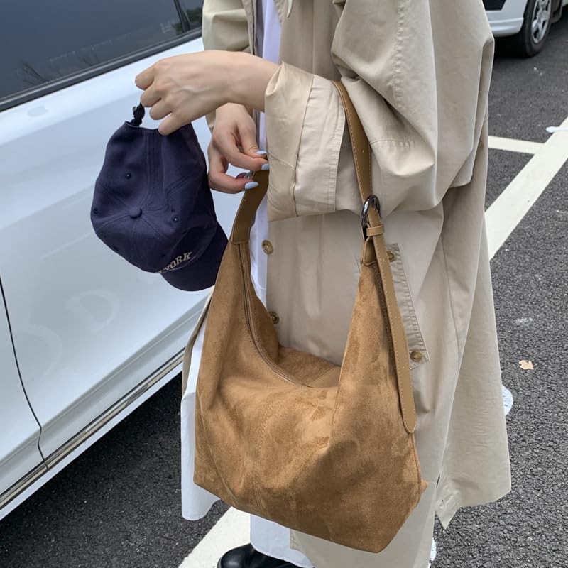 Leather Shoulder Bag for Women Solid Color Casual Hobo Bags Simple Commuting Bag2