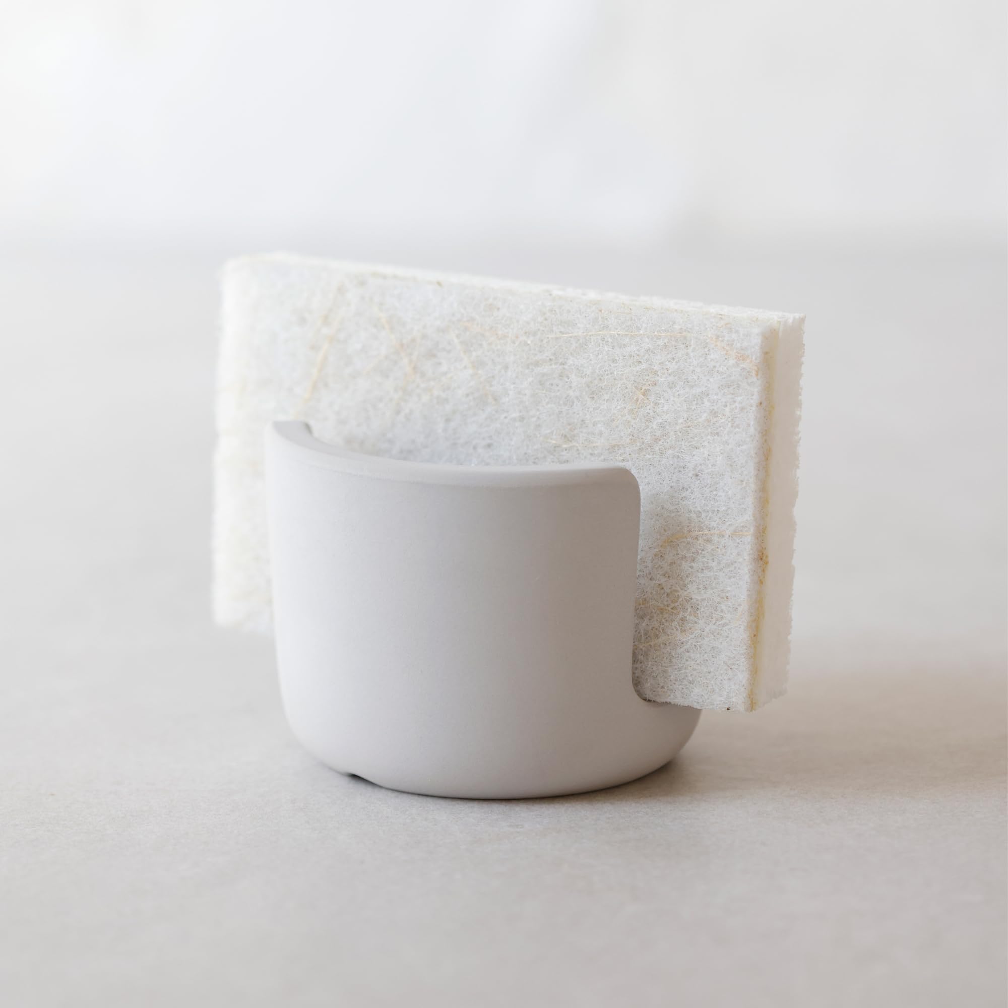 Selegna Diatomite Stone Sponge Caddy Quick Drying Diatomaceous Earth Sink Organizer Instant Drying Kitchen Sponge Holder for Sink