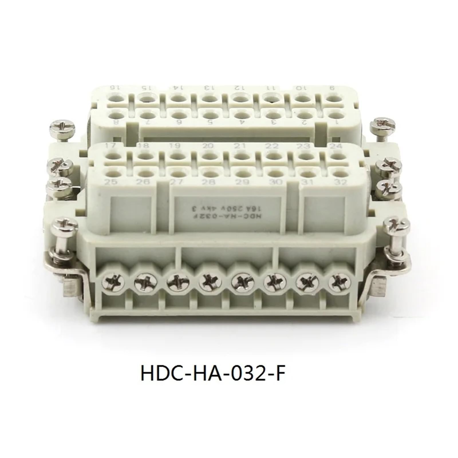 Mały rozmiar HDC-HA 32-rdzeniowe wytrzymałe złącze wodoodporne gniazdko elektryczne do szafki rozdzielczej 250 V 16 A (32-rdzeniowa linia boczna)