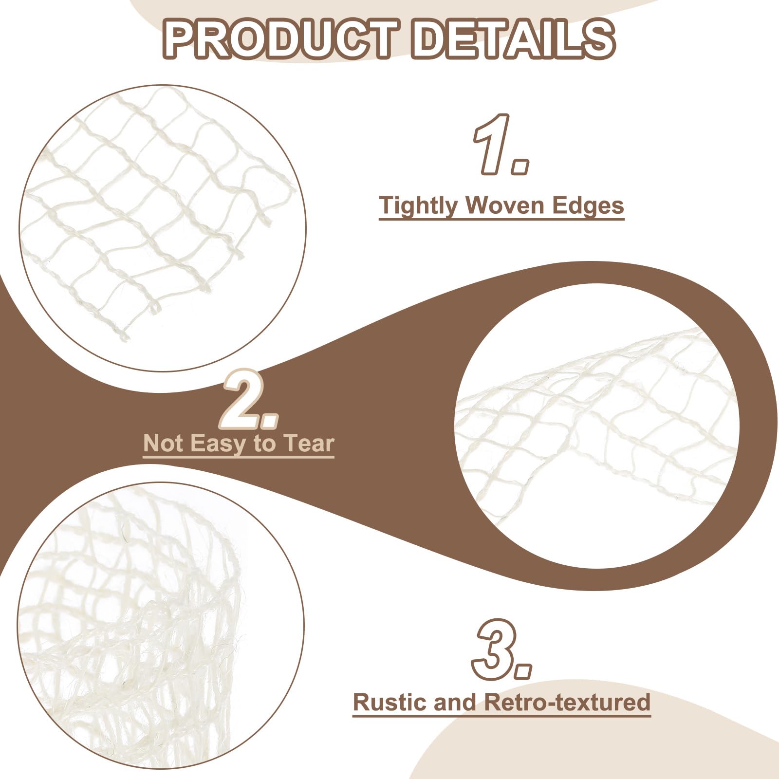PATIKIL Mesh Burlap Wired Ribbon - Image 3