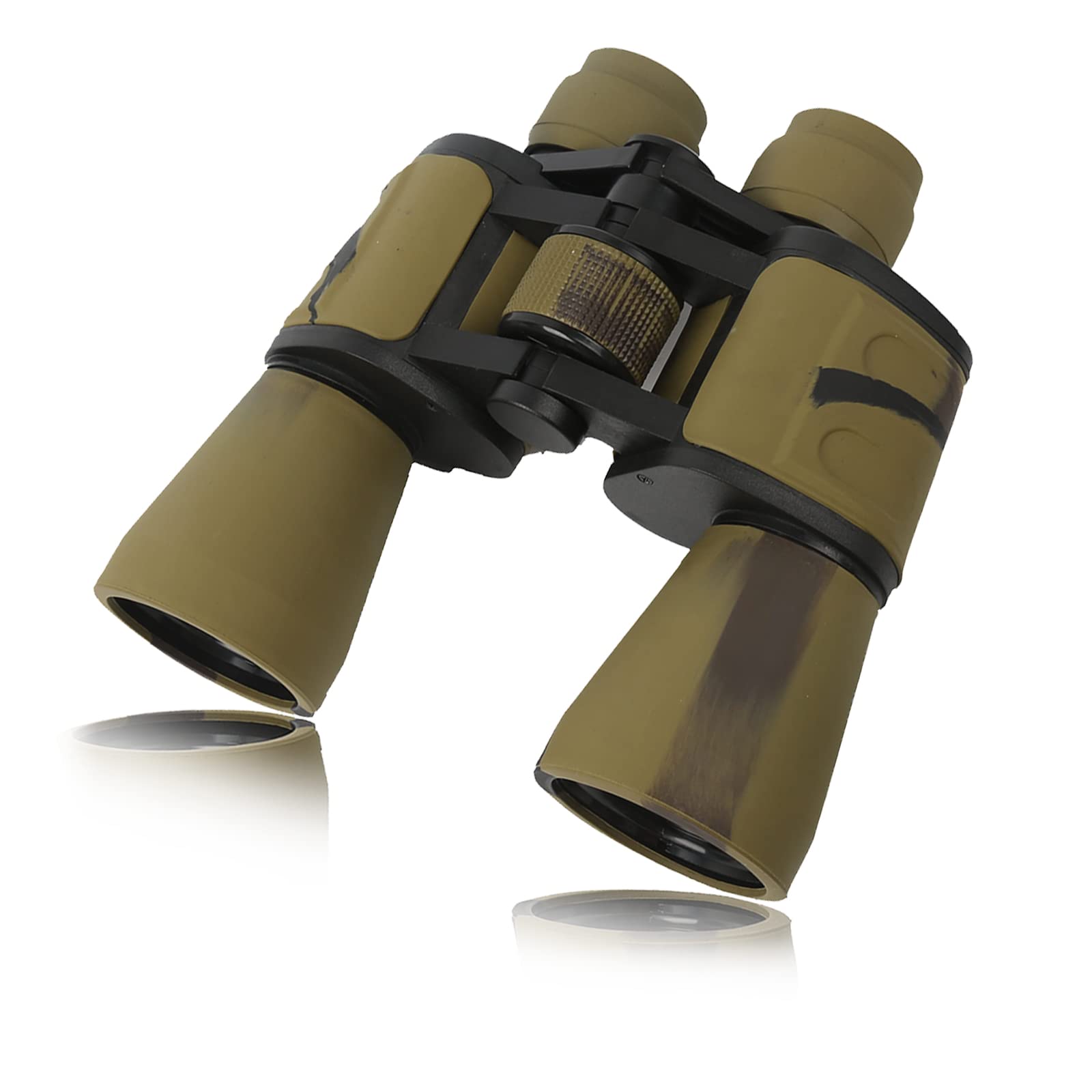 Binoculars for Adults 20x50 High Power Military Binoculars for Adults and Kids with Low Light Night Vision,Compact Waterproof Bird Watching Travel Hunting Stargazing BAK-4 Prism FMC Lens(Brown-1