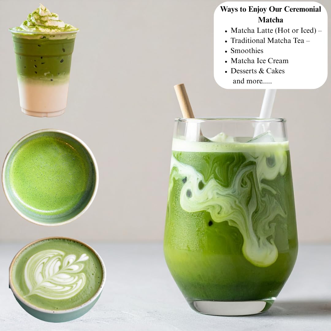 Otsuka Green Tea Co - Ceremonial Matcha Powder - First Harvest Ceremonial Grade Matcha Powder - Made in Shizuoka Prefecture Kakegawa City Japan (Large 100g)