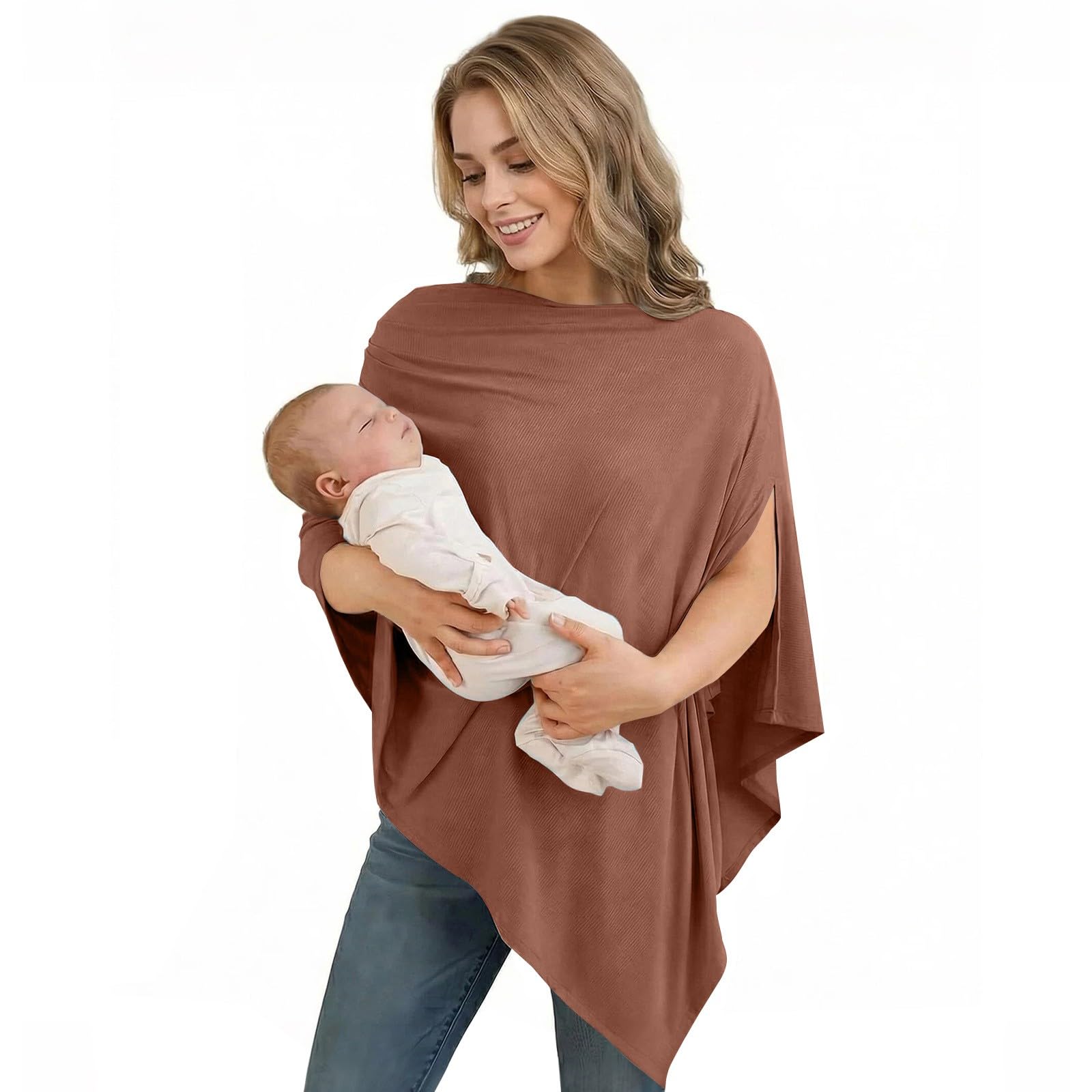 Nursing Cover For Baby Breastfeeding - Nursing Cover Breastfeeding Shawl Breathable Shawls Solid Color Shawl Lightweight Breast Feeding Coverall Super Soft Comfortable Cover For Mum