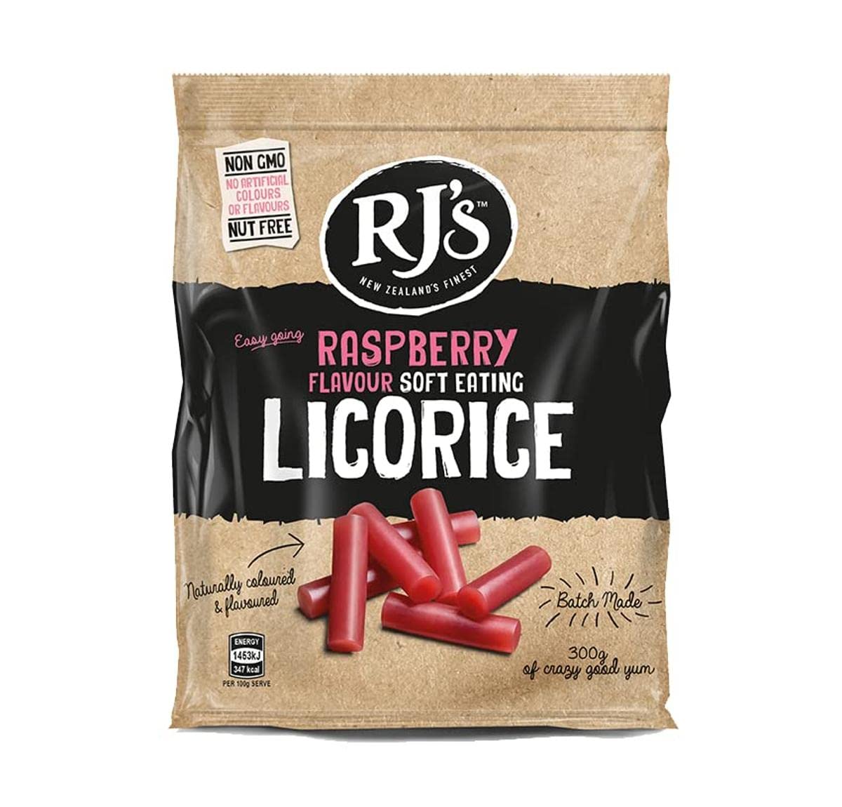 RJ's Soft Eating Raspberry Licorice, 300g