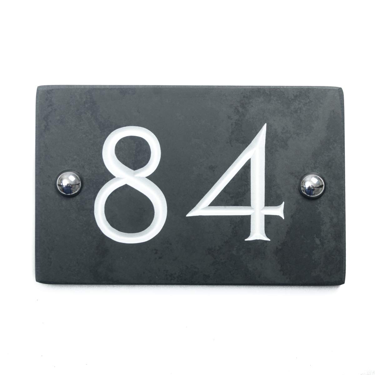 Slate Engraved House Number 84