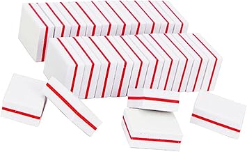 luoshaPUCY 20 Pezzi Buffer per Unghie, Levigatura File Strumento Buffer Blocco a Doppia Faccia, Adatti per Unghie in Gel e Unghie Acriliche(Bianco)