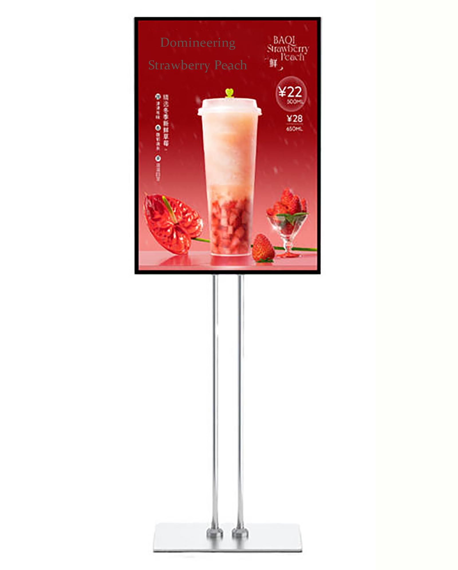 Soporte para carteles con marco para carteles, caja de luz LED para suelo, cartelera, marco para carteles LED, estante publicitario, tableros de señalización de menú LED, tablero de menú (marco plat