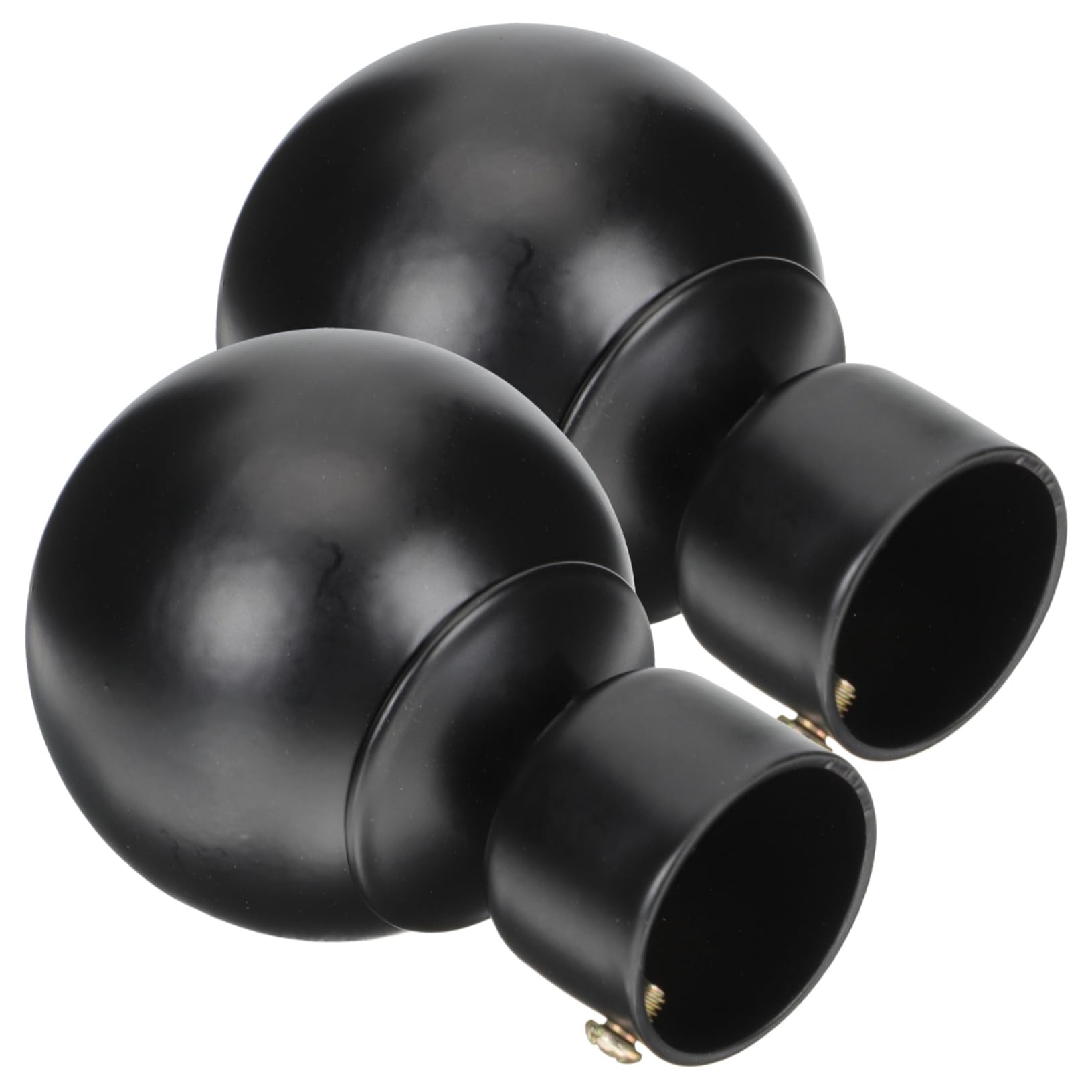 SOLUSTRE 2Pcs Decorative Curtain Pole Ends Matte Iron Finials for Window Curtain Rods Unique Design Easy Installation Stylish Home Decor Accessories