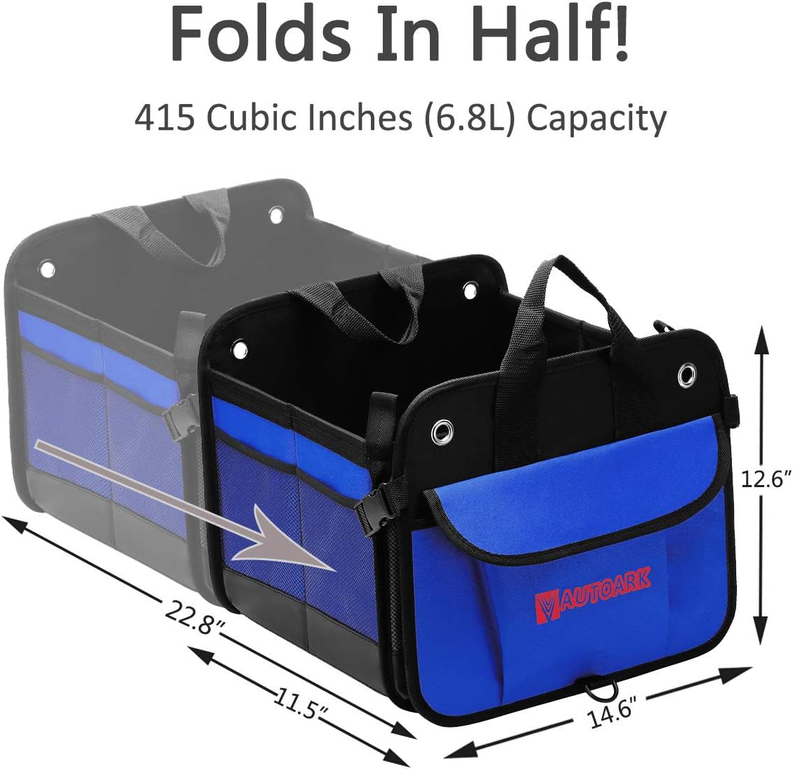 AUTOARK Multipurpose Car SUV Trunk Organizer,Durable Collapsible Adjustable Compartments Cargo Storage,AK-092