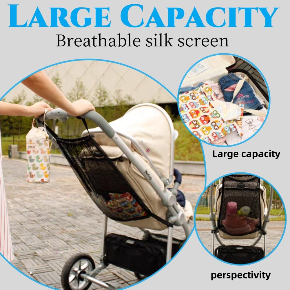 Rete Portaoggetti Universale,Borsa in Rete per Passeggino,Borse per Spesa,Rete per Carrello,Carrozzina e Passeggini,Tasca a Rete sul Retro del Passeggino,Organizer per Passeggino