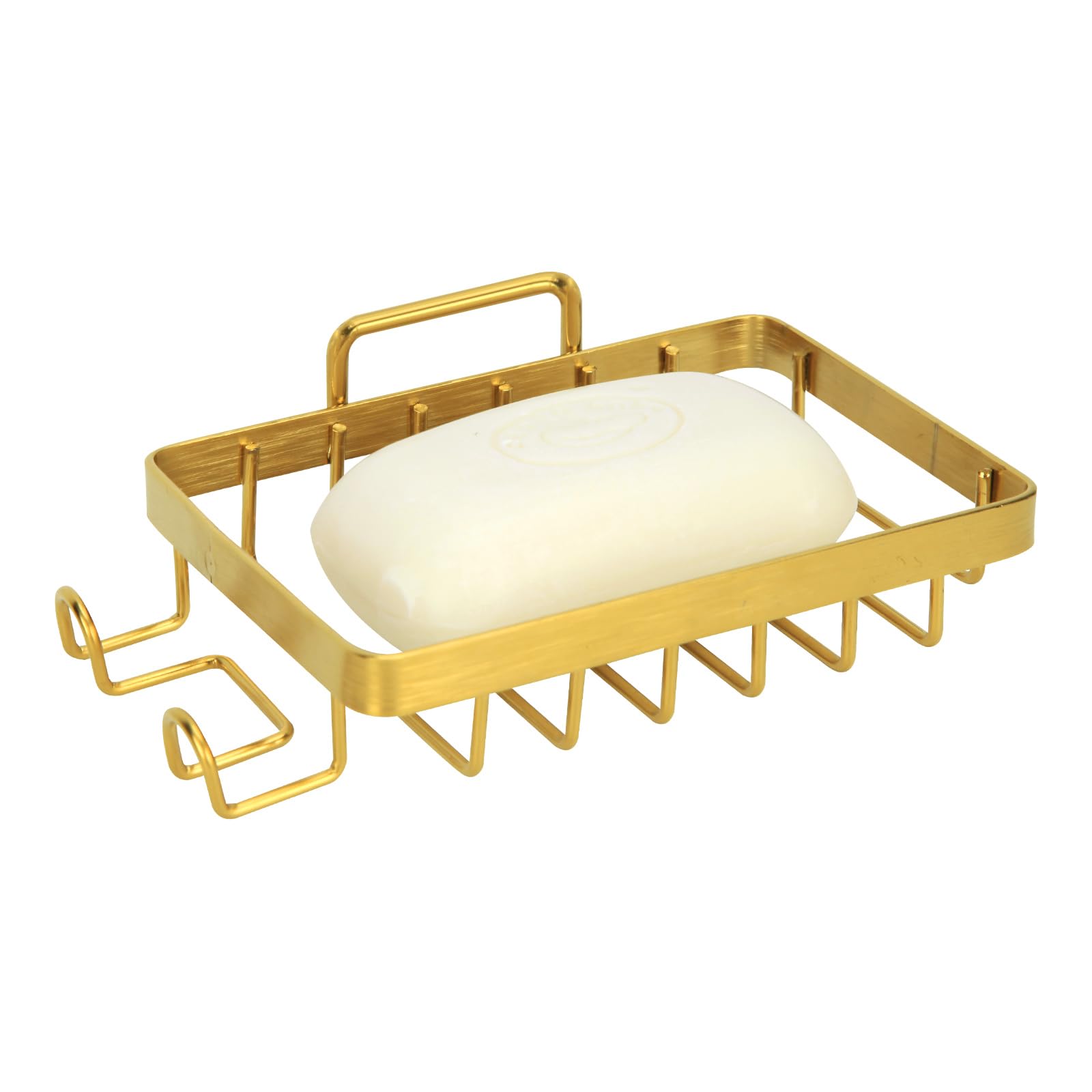 Snailhouse Soap Dish for Shower Wall Self Draining Adhesive Hanging Stainless Steel Bathroom Bathtub Bar Soap Holder Tray