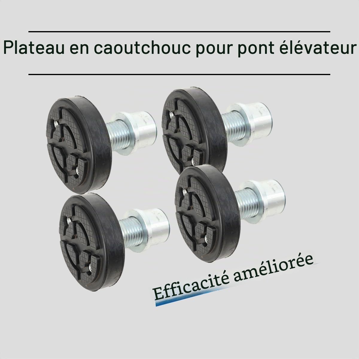 4pcs Pad Blocs pour Pont Elevateur, Coussinets de Cric en Caoutchouc, Bloc de Cric en Caoutchouc avec Filetage pour Lève-Voiture et Plate-Forme de Levage