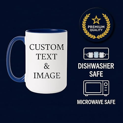 Miniatura 3 de Taza de fotos personalizada con texto personalizado Sube tu imagen con diferentes diseños