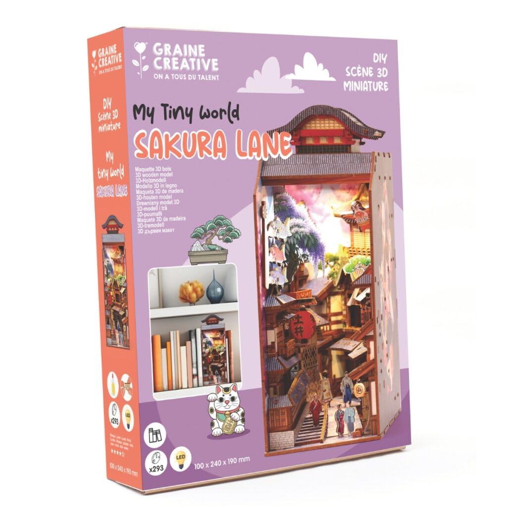 GRAINE CREATIVE Maquette 3D Bois Sakura | Kit Modélisme Miniature à Construire