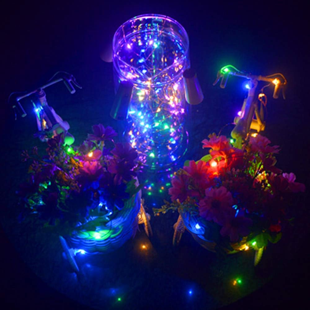 LiyuanQ 20 LED Wine Bottle Cork Lights Copper Wire String Lights, 8 Pack 2M/7.2FT Battery Operated Wine Bottle Fairy Lights Bottle DIY, Christmas, Wedding Party Décor Multicolor (Bottle not Included)