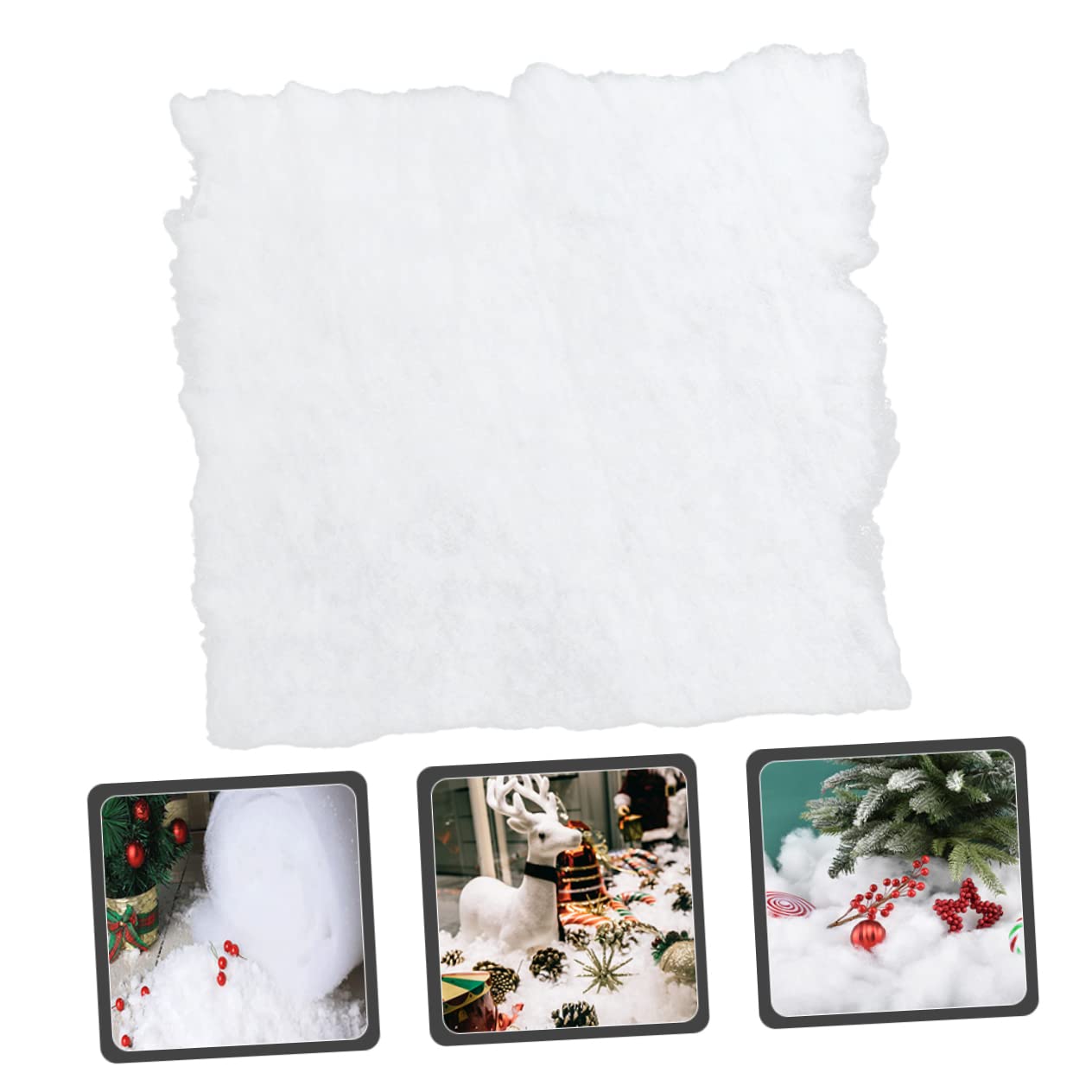 MAGICLULU 2 Stück Schneedecke Kunstschnee Dekoration Schneeflocken Dekorationen Weihnachtsdorf Zubehör Weihnachtsbrille Schneeflocken Pailletten Weihnachtsdekoration Schnee