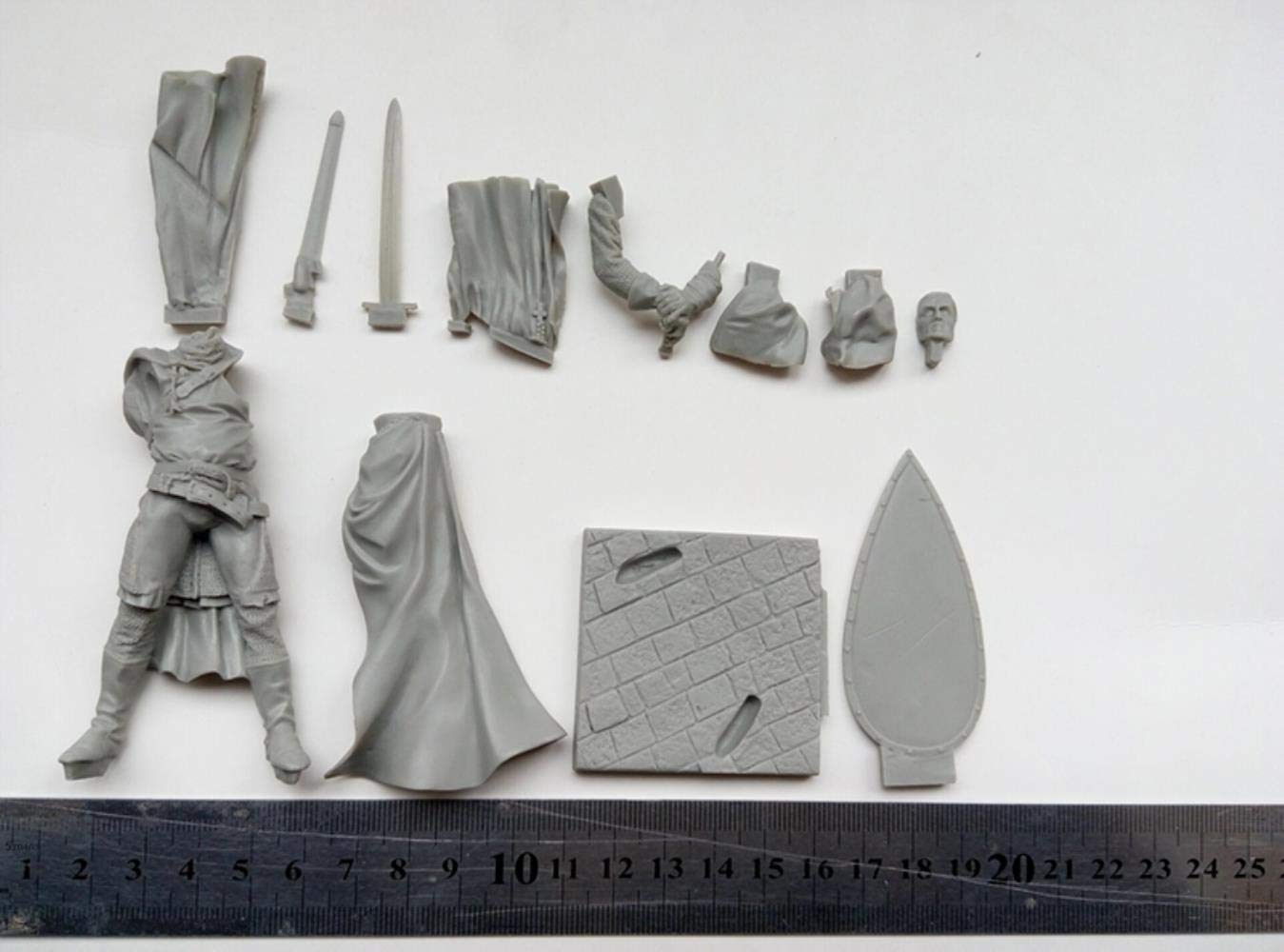 Escala De Montaje 1/18 90 Mm Sargento Templario, Siglo XIII Figura De 90 Mm Modelo De Resina Sin Pintar