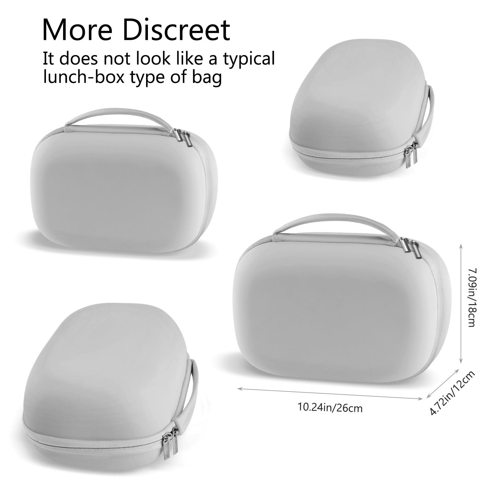 Gowing Funda de transporte para extractores de leche portátil, funda rígida con bandeja extraíble, bolsa de almacenamiento hermética para sacaleches compatible con la mayoría de extractores de leche