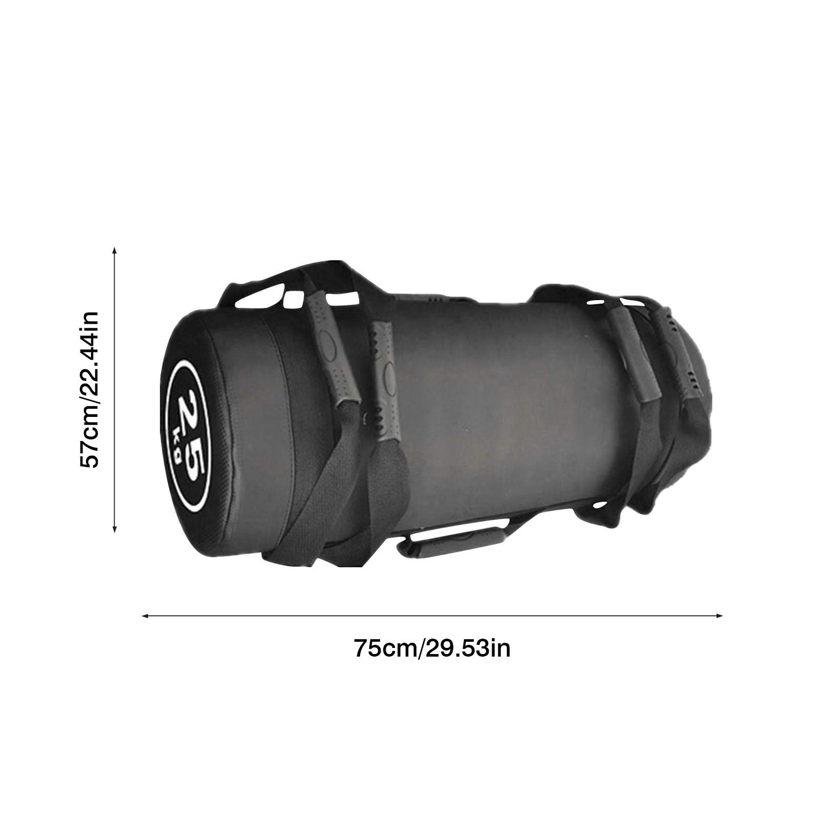 Bolsa de arena de 5 – 30 kg para fitness, con asa, superficie de piel, para entrenamiento funcional, entrenamiento de fuerza, levantamiento de peso, sin arena