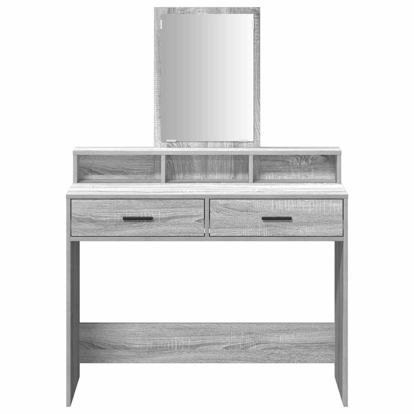 Rantry LED beleuchteter Schminktisch mit Stauraum | Moderner Holzwerkstoff | Für Make-up & Styling Model865150