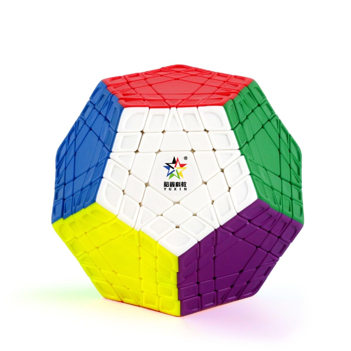 Gobus Yuxin Huanglong - Cubo dodecaedro amarillo 5x5 sin pegatinas, 5x5 Megaminx Gigaminx 5x5x12 megaminx Cube 12 Surface
