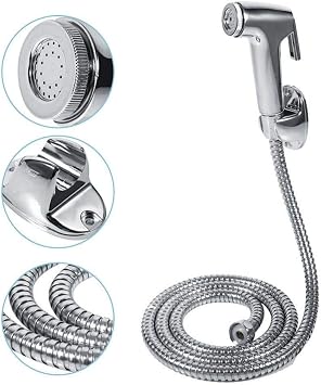 Stainless Steel Toilet Bidet Tap Set Handheld Shower Bathroom Spray Bathroom Spray Bathroom Bidet Faucet Sanitary Shower Spray Gun As Shown