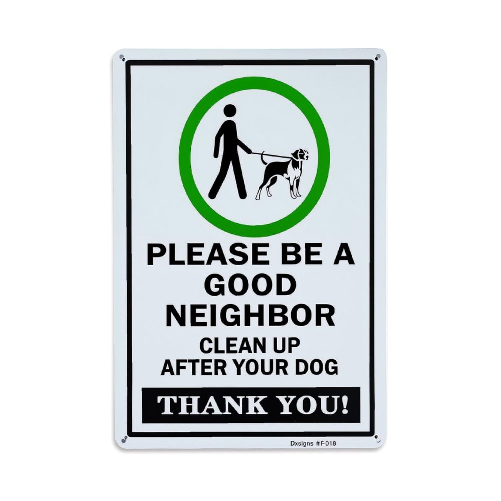 Jdfenggu Vintage Please Be A Good Neighbor Clean Up After Your Dog Thank You Retro Metal Tin Sign, Decor Art Poster For Bar, Home, Man Cave, Kitchen, Laundry Room Gift 8X12inch
