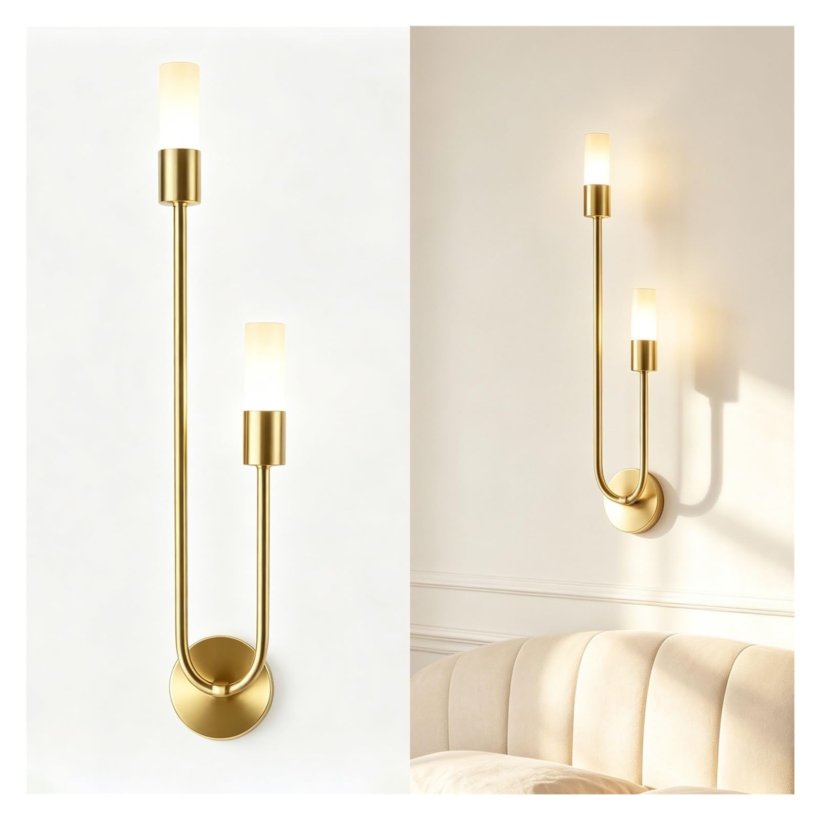 LUOYAOB Industrial Wall Sconce Black Wall Light Fixture Linear Lamp