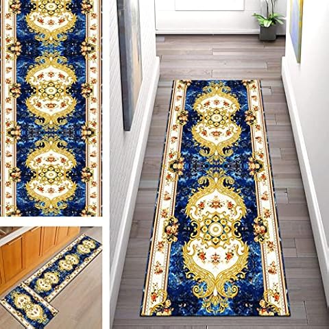SGLGSTORE Runner Rug for Hallway Kitchen Non Slip Moroccan Corridor Rugs Cover