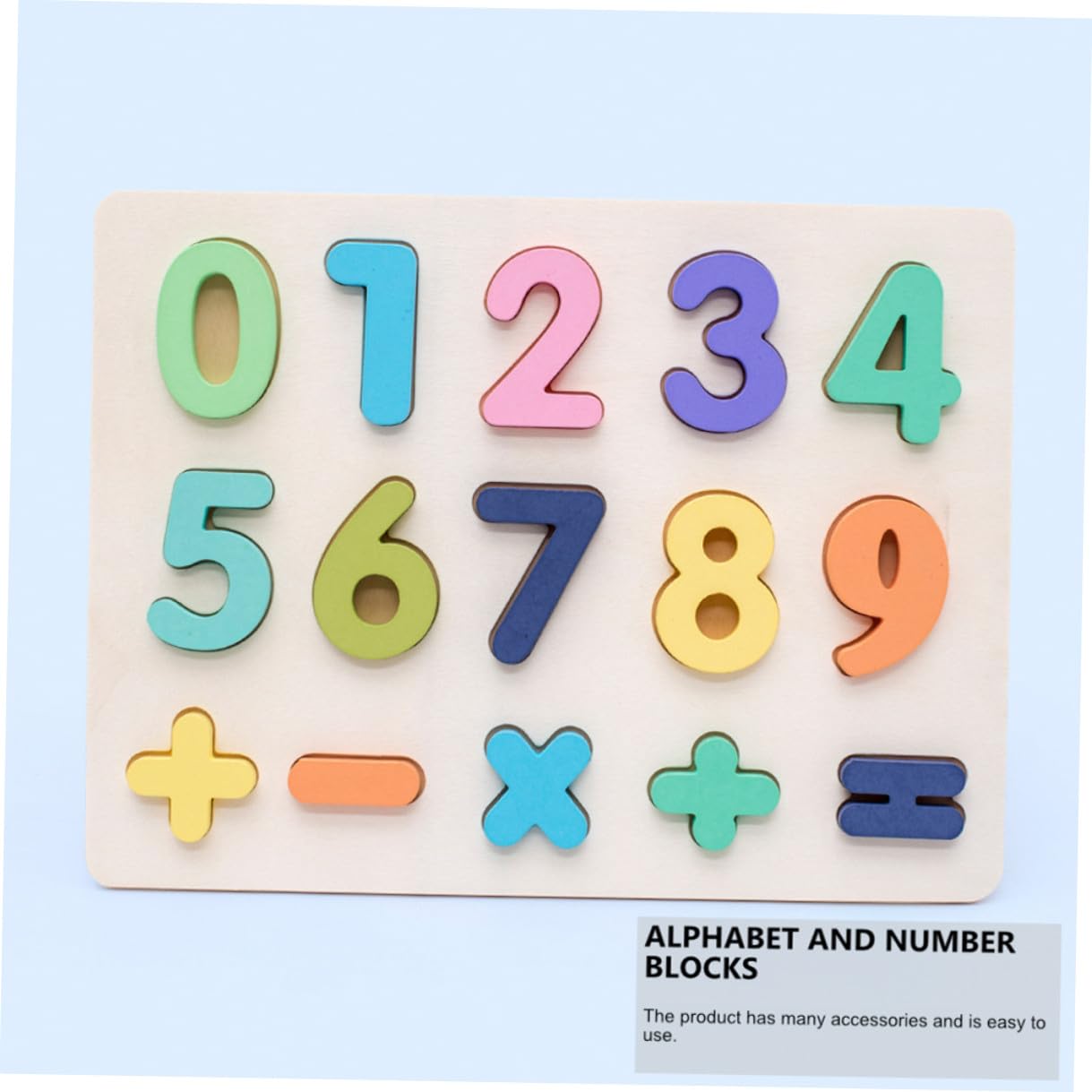 Puzzle Toys Numeri e Lettere in Legno, Set da 4 Pezzi per Ragazzo Ragazza