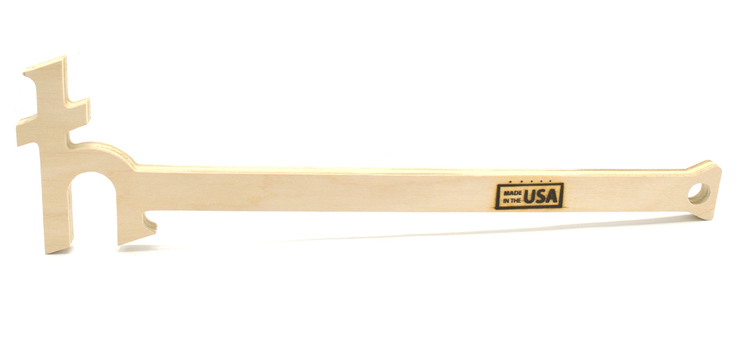 hBARSCI Oven Rack Push Puller for Baking, Made in America 17" L x 4.75" H x 0.5" W, Unfinished American Birch Plywood - at Home Series