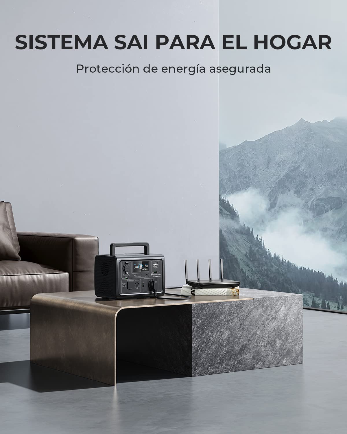 BLUETTI EB3A Generador Solar Portátil, Respaldo de Batería LiFePO4 de 268Wh, Salidas de AC de 600W (Pico de 1200W), Carga 80% en 30 minutos, Generador para Acampar (Panel Solar Opcional)