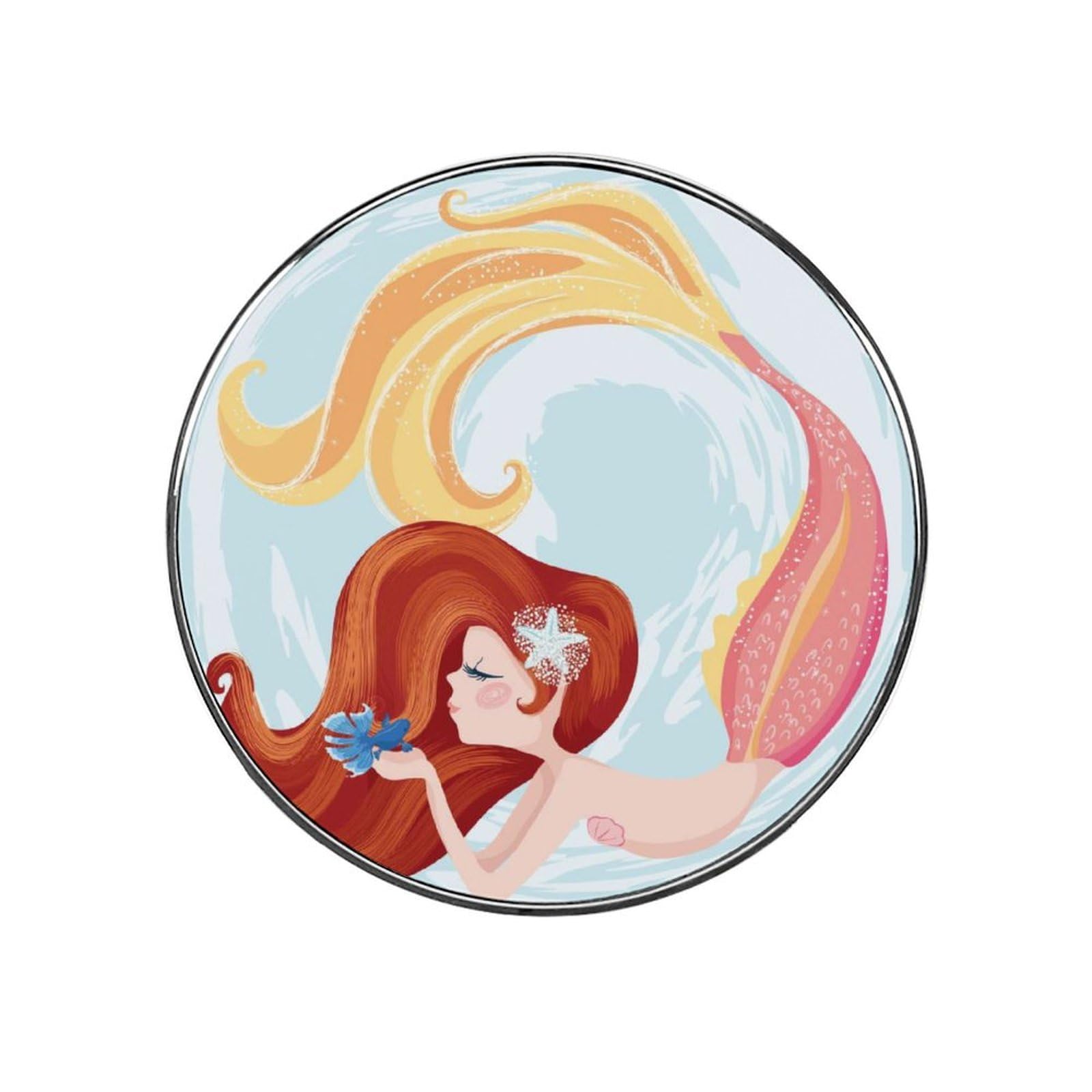 Mermaid Alloy Fridge Magnet For Office Cabinet Refrigerator Whiteboard Photo