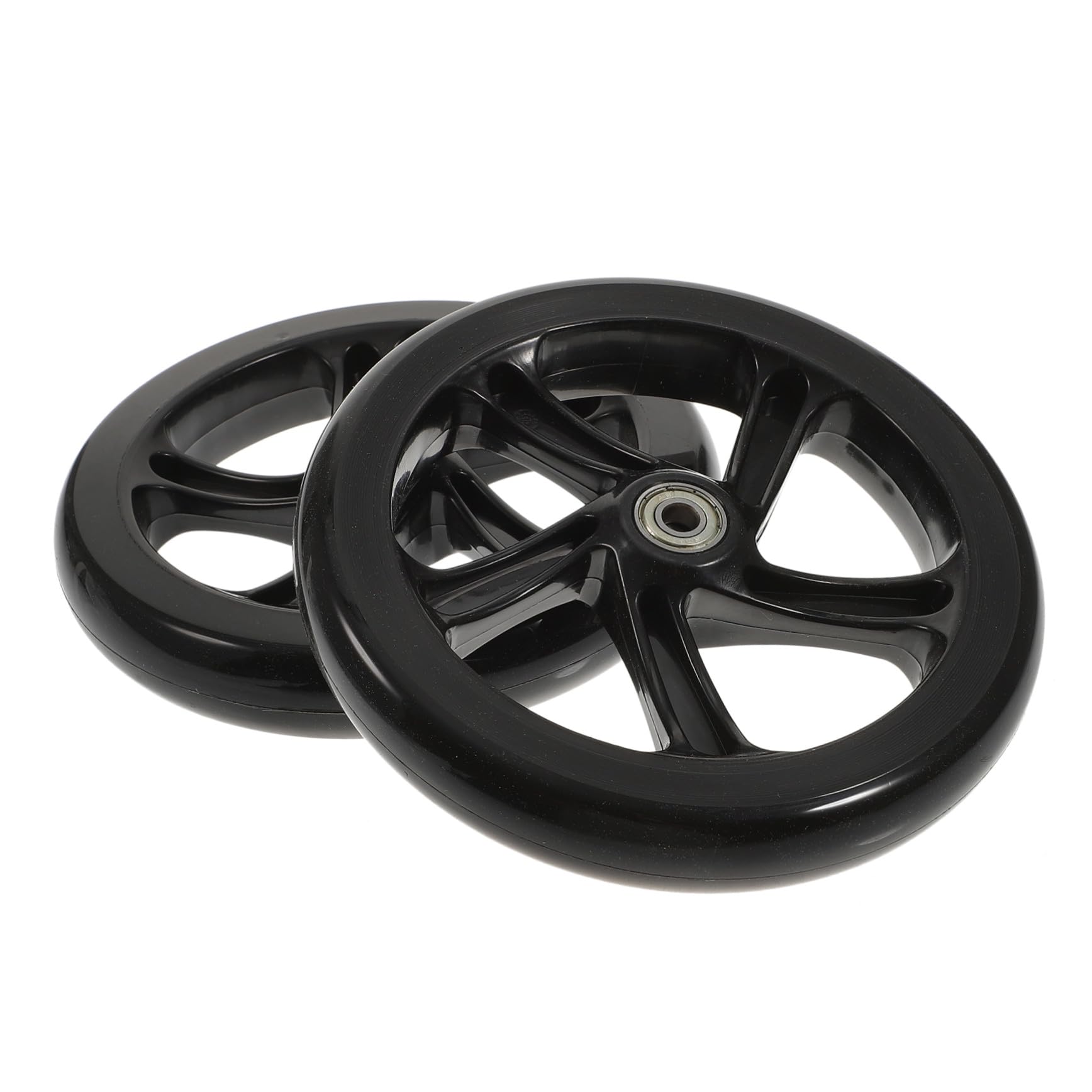 HANABASS 2 pièces Roues Trottinette PU Haute Élasticité Lot avec Roulements Roues Résistantes à Usure pour Scooter et Loisirs