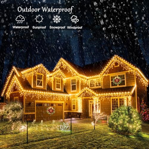 Vivideal BG-CL3M3-306L01 Icicle Christmas Lights Outdoor thumb #5