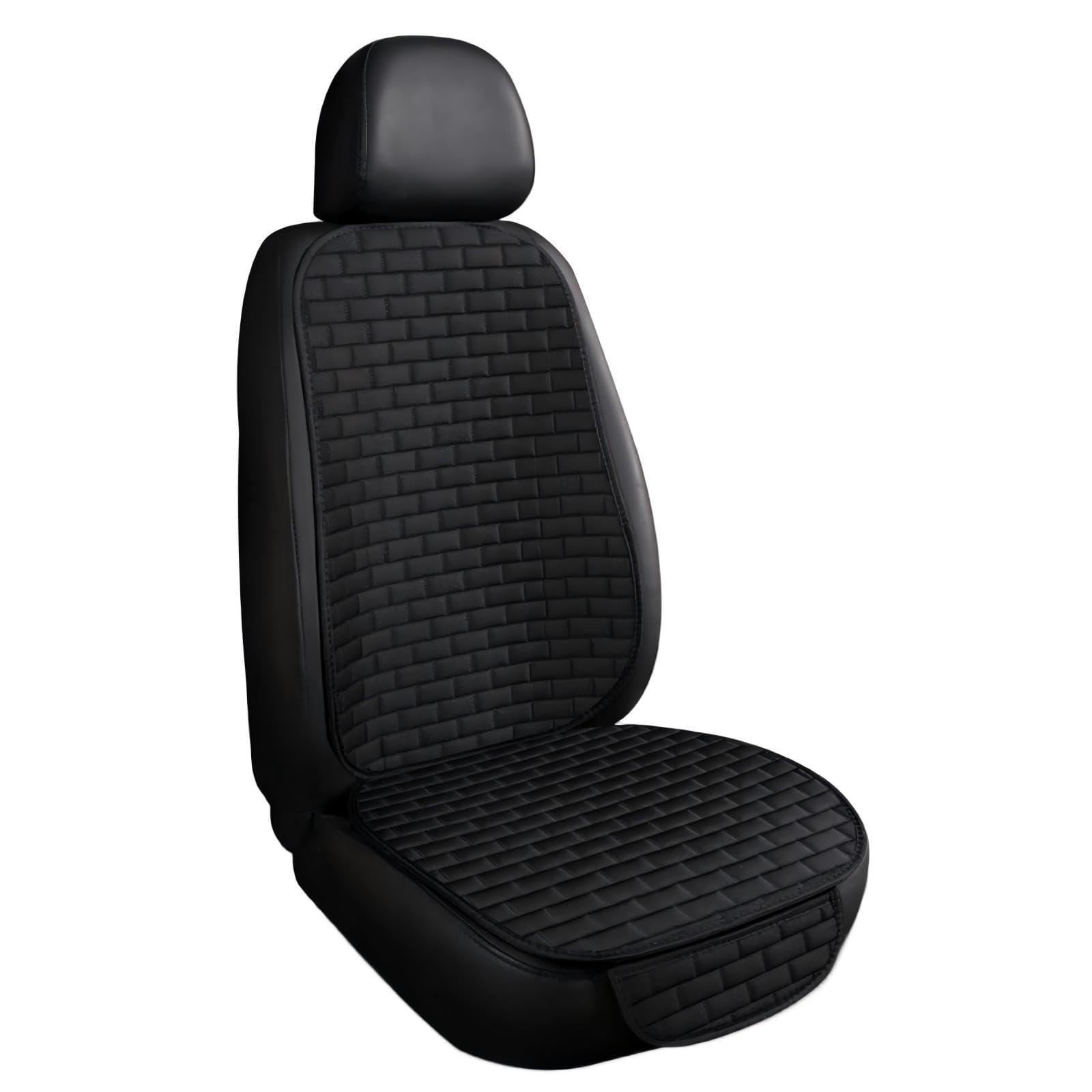 MDMDPYLCH Car Seat Cushion, for Dacia Sandero Stepway 3Gen 2Gen 2012-2025, Breathable Anti-Slip Durable Linen Seat Protector Pad Front Rear Seat Accessories,1setfront-B