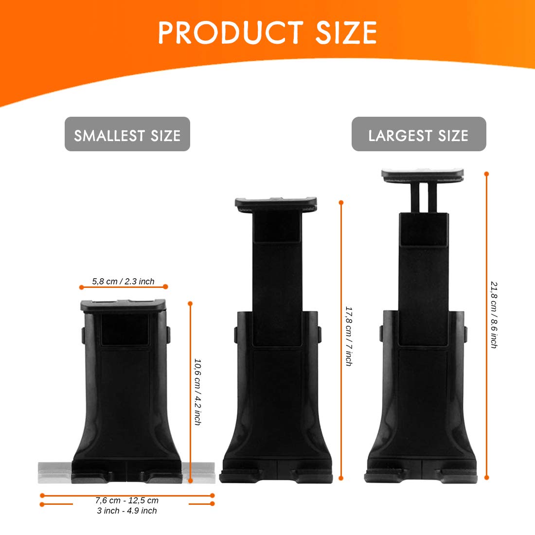 Support Tablette Poussette Canne Compatible avec iPad valable pour Toutes Les poussettes du Marche
