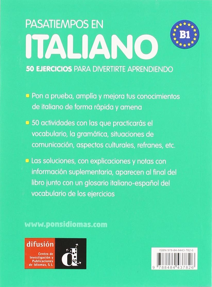 Pasatiempos en italiano