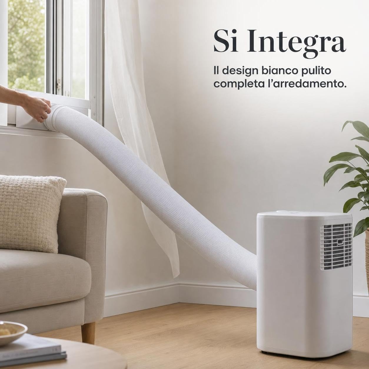 Tubo di Scarico Condizionatore Portatile Tubo di Ventilazione Condotto Flessibile Tubo Estensibile Tubi di Aspirazione in Plastica PP con Filo, Diametro 130mm, lunghezza 5m